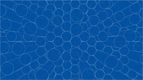 Abstract background of cylinders outline. Vector Illustrazione stock