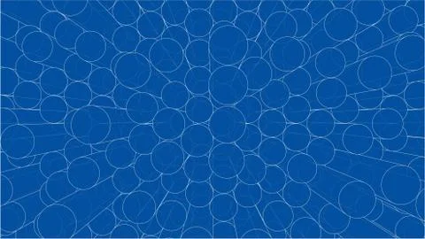 Abstract background of cylinders outline. Vector Stock Illustration