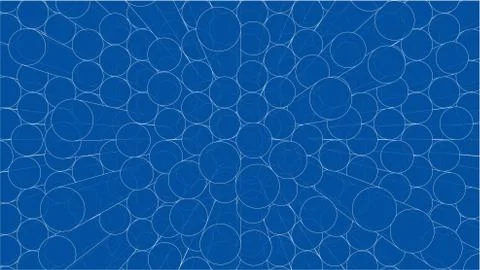 Abstract background of cylinders outline. Vector Stock Illustration