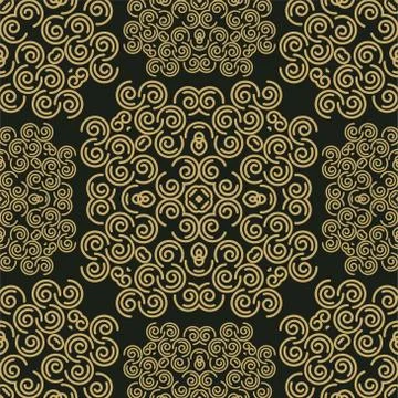 Abstract background with damask seamless pattern Stock Illustration