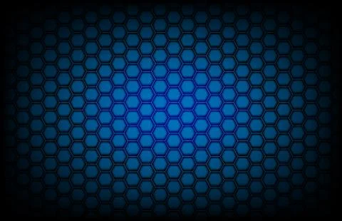 Abstract background of dark blue hexagon pattern background Stock Illustration