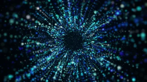 Abstract background dark blue with motion particles. Looped animation. Video stock 169297810