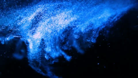 Abstract background dark blue with particle motion Video stock 152714119