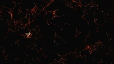 Abstract background dark blue with plexus motion Stock Footage 148336646