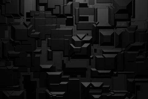 Abstract background with dark concept. 3D rendering. Stock Illustration