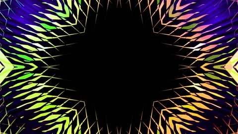 Abstract background of dark endless tunnel with kaleidoscopic swirls illuminated Stock Footage 147863961