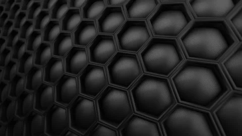 Abstract background of a dark honeycomb Stock Footage 235708065