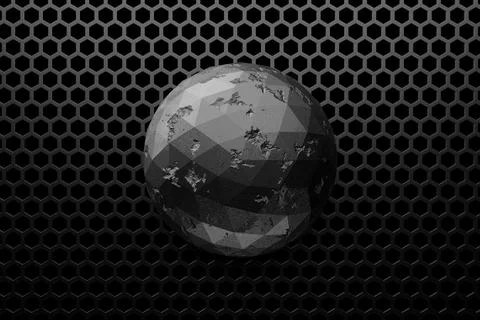 Abstract background of dark metal. 3D rendering. Stock Illustration