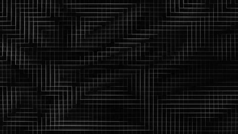 Abstract Background Dark Square Mosaic illustration Neon White Seamless Loop 4K Stock Footage 261544276