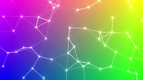 Abstract Background Data Network Connection Scientific and Technology Plexus Stock Footage 231927314