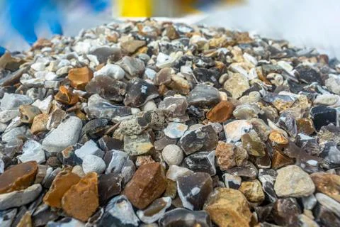 Abstract background with decorative floor pattern of gravel stones, Gravel Foto stock