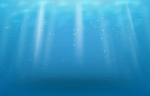 Abstract background of deep blue underwater and light ray Stock Illustration