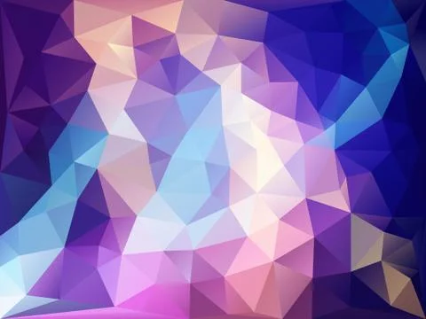 Abstract background deep ocean polygon Stock Illustration
