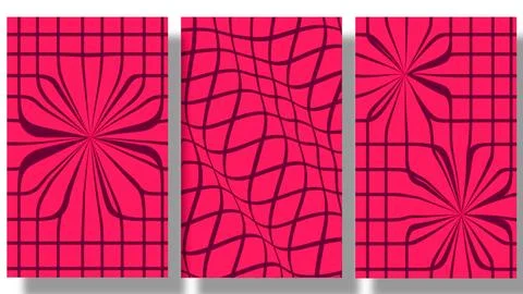 Abstract background. Deformed checkered pattern, weave in the form of flowers Stock Illustration