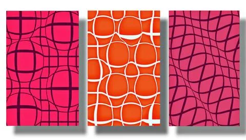 Abstract background. Deformed checkered pattern, bright colors Stock Illustration