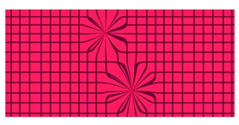 Abstract background. Deformed checkered pattern, template collection Stock Illustration