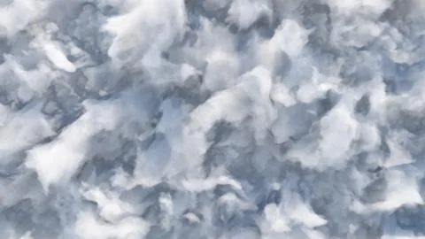 Abstract background of deforming cartoon clouds. 3d illustration Stockillustratie