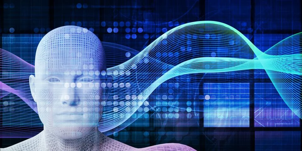 Abstract Background Depicting Machine Learning Algorithm Analysis 写真素材
