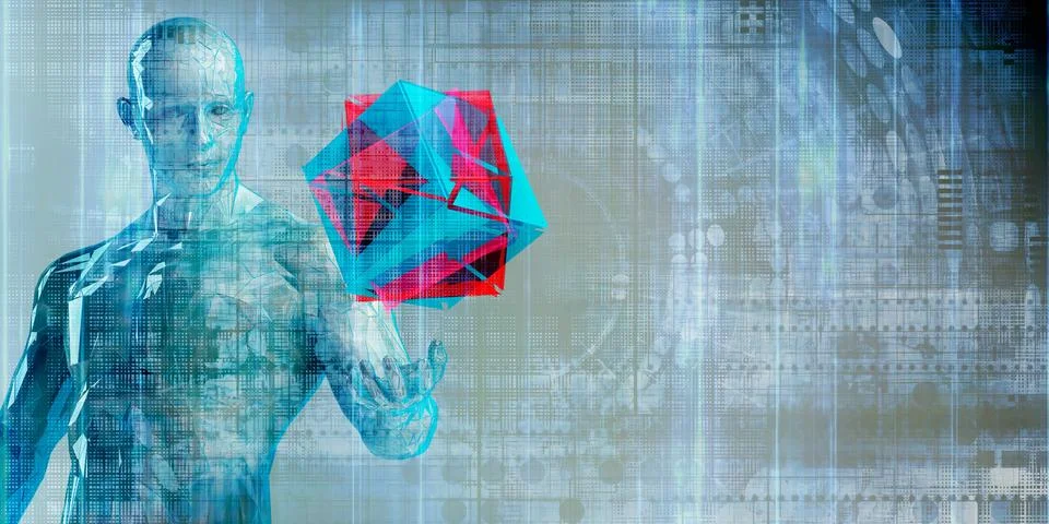 Abstract Background Depicting Machine Learning Algorithm Analysis Stock Photos