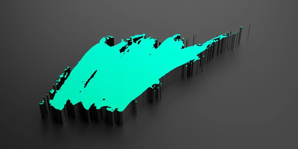 Abstract Background Design, 3D Render Illustrazione stock