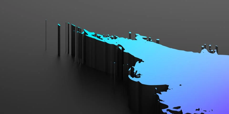 Abstract Background Design, 3D Render Illustrazione stock