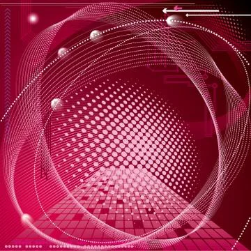 Abstract background design. The background is red. Stock Illustration