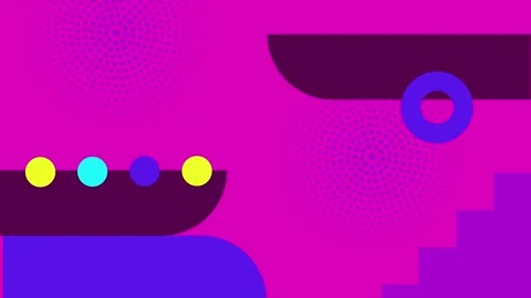 Abstract background design with bold geometric shapes and patterns seamless 4k Stock Footage 294474690