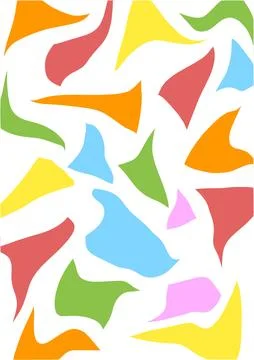 Abstract background for design with curly patterns of different colors Stock Illustration