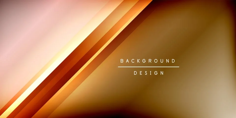 Abstract background design. Diagonal lines create dynamic gradient effect. Warm Stock Illustration