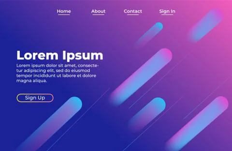 Abstract background design with dynamic shapes composition.Landing page templ Stock Illustration