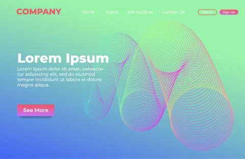 Abstract background design with dynamic wavy lines. Background template Stock Illustration