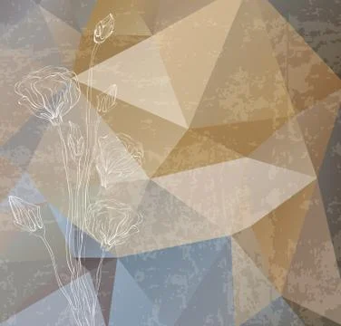 Abstract background for design with flower Stock Illustration