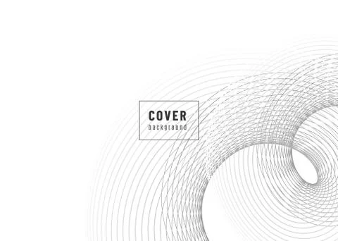 Abstract background design. Fluid flow grey gradient with geometric lines and Illustrazione stock