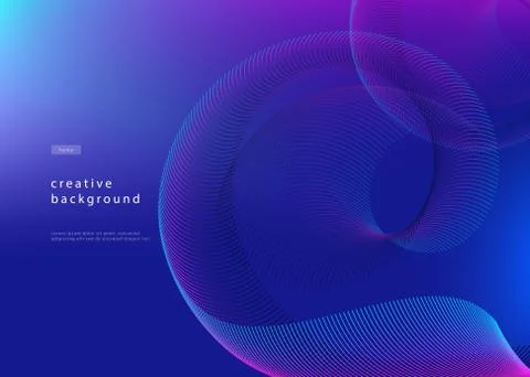 Abstract background design. Fluid gradient with geometric lines and light effect Illustrazione stock