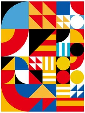 Abstract background design with geometric patterns made vertically regular Stock Illustration