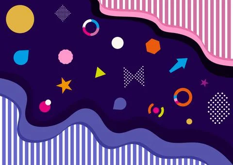 Abstract Background Design With Geometric Shapes Vector Illustration Stock Illustration