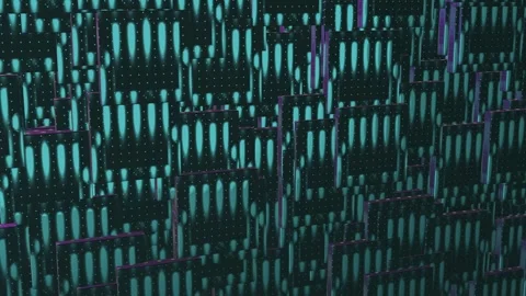 Abstract background design, glass shape with color refraction effect, 4k seamles Stock Footage 328028542