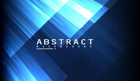 Abstract background design with glowing blue light rays and geometric shapes イラスト素材