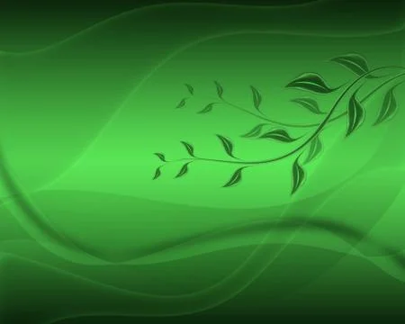 Abstract background design, green wave Stock Illustration