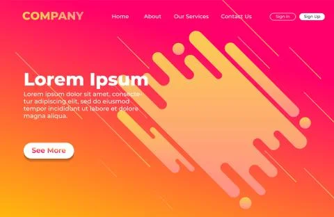 Abstract background design with lines composition. Landing page template Stock Illustration