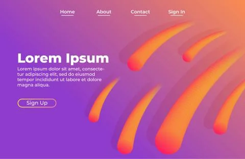 Abstract background design with lines composition. Landing page template Stock Illustration