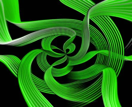 Abstract background for design, lines stripes in green on a black background Stock Illustration