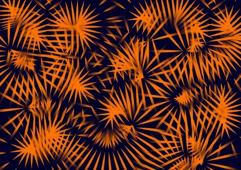 Abstract background for design in orange colors on black blue background Stock Illustration