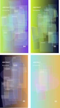 Abstract background design with overlapping geometric shapes in vibrant col.. Stock Illustration