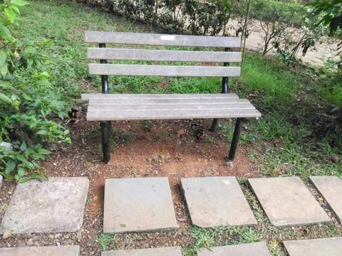 Abstract Background design patterns Textures, garden park sitting bench backdrop Foto stock