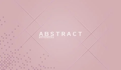 Abstract background design with pink color geometric shapes and intersecting Stock Illustration