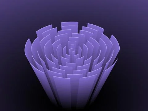 Abstract background design with purple gradient circular lines Stockillustratie