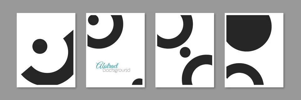 Abstract background design, set of striped covers, vector illustration Stock Illustration