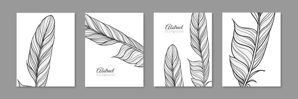 Abstract background design, set of striped covers, vector illustration Stock Illustration