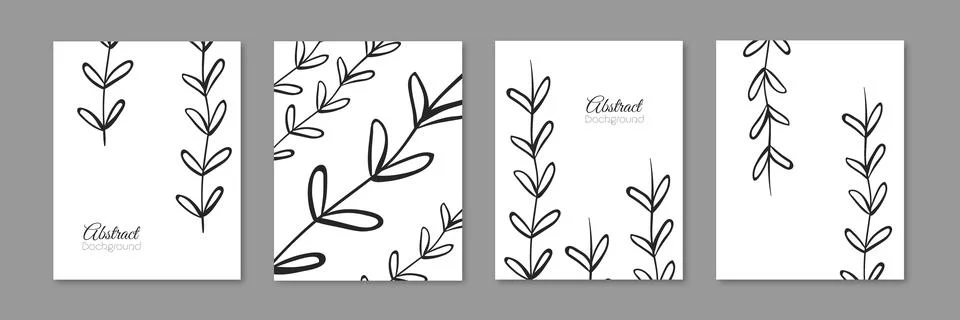Abstract background design, set of striped covers, vector illustration Stock Illustration